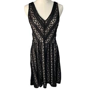 Anthropologie Moulinette Soeurs‎ Black Lace Dress Womens Small Pockets Occasion